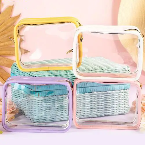 Wholesale Transparent PVC Cosmetic Bags | Colorful Makeup Organizers for Beauty & Travel